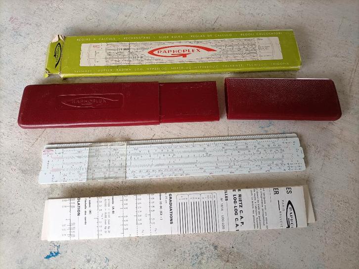 vintage Raphoplex Brevete S.G.D.G. Franse liniaal calculator, Hobby en Vrije tijd, Tekenen, Zo goed als nieuw, Overige typen, Ophalen of Verzenden