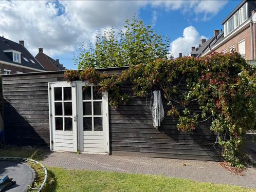 Net tuinhuis, Tuin en Terras, Tuinhuizen, Gebruikt, Tuinhuis, Hout, 500 cm of meer, 200 tot 400 cm, 2 ramen, Ophalen