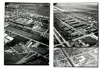 Oude luchtfoto Drachten met Fabriek Philips - 1959/1964|4st, Verzenden, Foto, Zo goed als nieuw, 1940 tot 1960