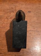 Bronzen beeldje kat kitten op marmer, Ophalen of Verzenden, Gebruikt, Dier