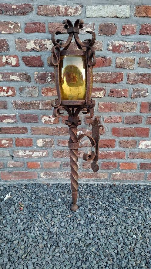 Smeedijzeren koetshuis verlichting, Antiek en Kunst, Antiek | Kandelaars, Overige materialen, Ophalen