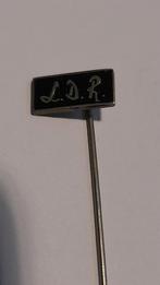 Vintage speldje met opschrift LDR., Ophalen of Verzenden, Gebruikt