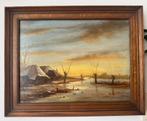 Winterlandschapje, Antiek en Kunst, Kunst | Schilderijen | Klassiek, Ophalen of Verzenden