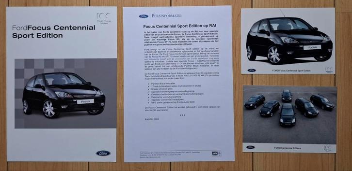 Ford Focus Centennial Sport Edition uit 2002. € 7,50, Boeken, Auto's | Folders en Tijdschriften, Zo goed als nieuw, Ford, Ophalen of Verzenden
