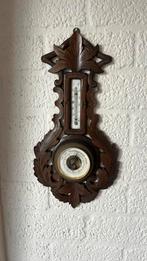 Barometer, houtsnijwerk. De thermometer is helaas defect., Audio, Tv en Foto, Weerstations en Barometers, Ophalen, Gebruikt, Barometer
