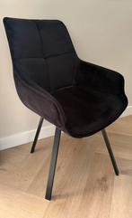Draaibare velvet eetkamerstoelen 8 stuks, prijs per stuk, Huis en Inrichting, Stoelen, Ophalen, Zo goed als nieuw, Zwart, Vijf, Zes of meer stoelen