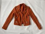 100%suede brown orange biker jacket Xs, Overige kleuren, Verzenden, Maat 34 (XS) of kleiner, Onbekend