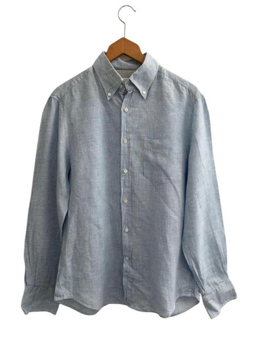 Brunello Cucinelli blouse linnen M, Kleding | Heren, Overhemden, Zo goed als nieuw, Halswijdte 39/40 (M), Blauw, Ophalen of Verzenden