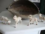 Oude schaapjes 4 stuks kerst schaapjes, Diversen, Kerst, Ophalen of Verzenden, Gebruikt