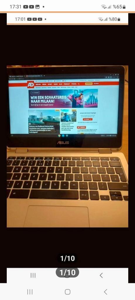 Asus Chromebook Flip C302C, Computers en Software, Chromebooks, Zo goed als nieuw, 13 inch, 4 GB of minder, 64 GB, Qwerty, Touchscreen