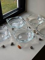 5 Vintage glazen asbakken Duralex Saint Cobain France, Ophalen of Verzenden