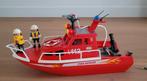 Playmobil Brandweerboot 3128 -, Ophalen of Verzenden, Zo goed als nieuw, Jongen of Meisje