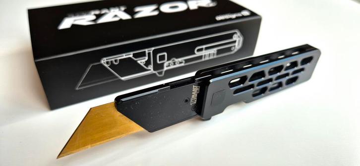 Exceed Designs TiRant Razor utility mes + Bladebank, Doe-het-zelf en Verbouw, Gereedschap | Handgereedschap, Zo goed als nieuw