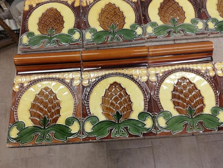 35 (+2) Prachtige art nouveau / jugendstil tegels Le Glaive, Antiek en Kunst, Antiek | Wandborden en Tegels, Ophalen