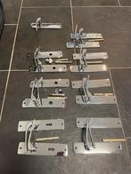 Klinken set - 7 stuks, Doe-het-zelf en Verbouw, Ophalen, Gebruikt, Chroom, Klink of Kruk