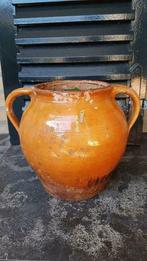Prachtige schitterende Franse aardewerk pot, grespot, Ophalen of Verzenden