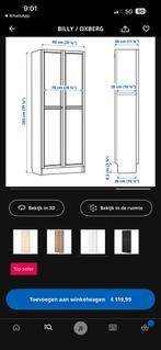 Mooie Kledingkast - Billy/OXBERG, Huis en Inrichting, Kasten | Kledingkasten, Ophalen, Kunststof, 200 cm of meer, 50 tot 100 cm