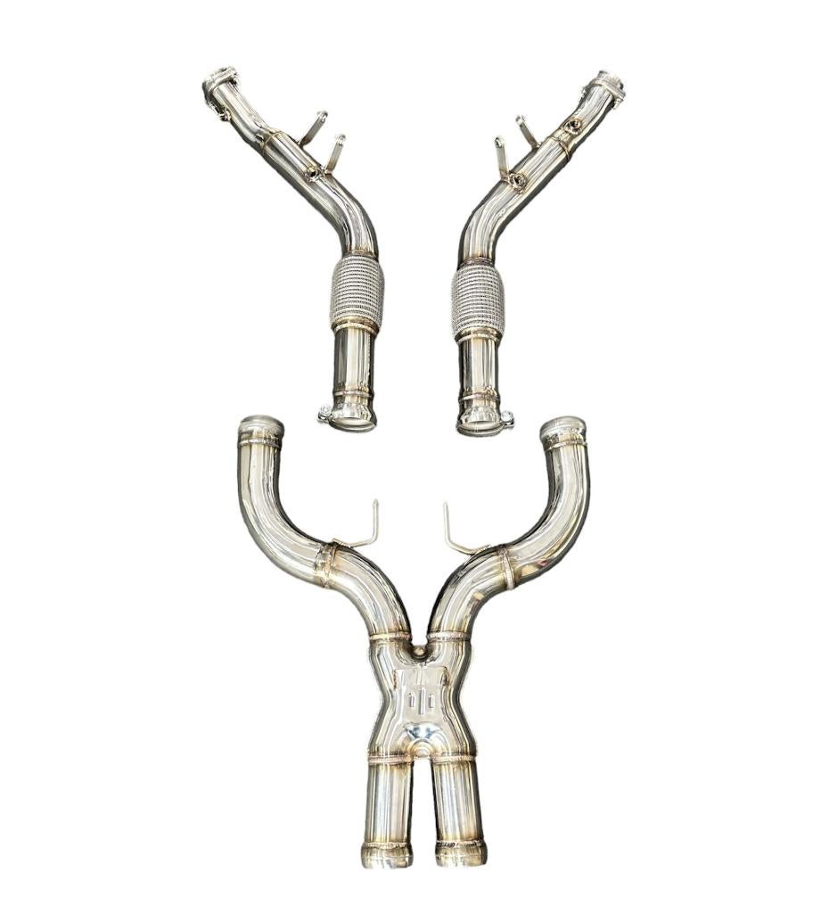 Downpipe met X-Pipe Mercedes S63/CLS63/E63 AMG M157 Motor, Auto diversen, Tuning en Styling, Ophalen of Verzenden