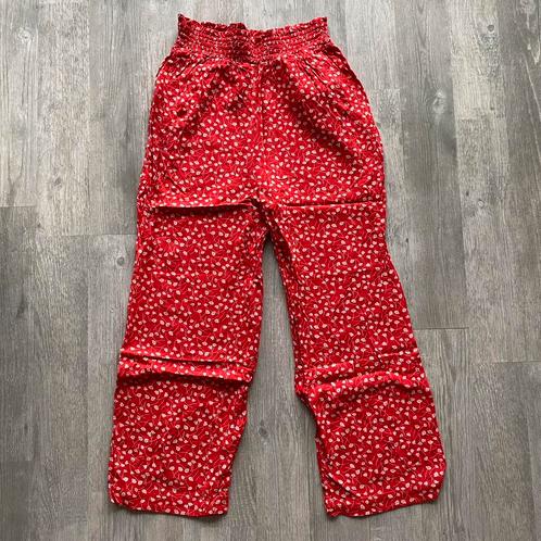 Rode broek met bloemen, Monki, maat S, Kleding | Dames, Broeken en Pantalons, Nieuw, Maat 36 (S), Rood, Lang, Ophalen of Verzenden