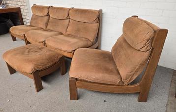 Vintage elementen , 70 design,  leer, 7 delig beschikbaar voor biedingen