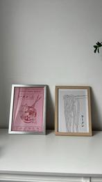 Set 2 Art Asian Prints, Ophalen of Verzenden, Zo goed als nieuw, Hout, Minder dan 50 cm