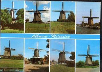 (NH020) Ansichtkaart Alkmaar 8 x molen afbeelding beschikbaar voor biedingen