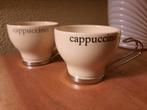 2 cappuccino koppen, Ophalen of Verzenden, Zo goed als nieuw, Overige stijlen, Kop(pen) en/of Schotel(s)