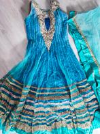 Anarkali/Indiase jurk, Ophalen of Verzenden, Maat 36 (S), Blauw, Onder de knie