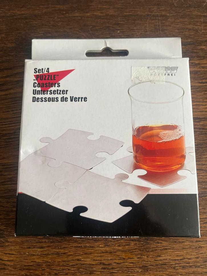 Set van 4 Puzzle Onderzetters, Huis en Inrichting, Woonaccessoires | Onderzetters, Nieuw, Glas of Kopje, Ophalen of Verzenden