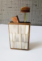 vintage parfum dispenser / atomizer met pareldecoratie, Ophalen of Verzenden, Gebruikt, Parfumfles