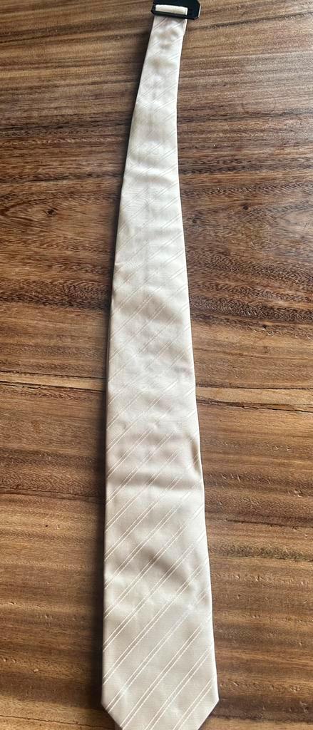 Zijden stropdas gebroken wit., Kleding | Heren, Stropdassen, Nieuw, Beige, Ophalen of Verzenden