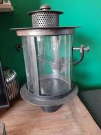 Stalen Kaarslantaarn voor Industriële Look, Grijs, Ophalen of Verzenden, Zo goed als nieuw, Metaal