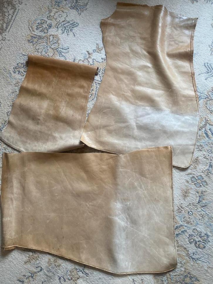 Leren Vellen voor Creatieve Projecten, Hobby en Vrije tijd, Stoffen en Lappen, Gebruikt, Leer of Kunstleer, 30 tot 120 cm, 30 tot 200 cm