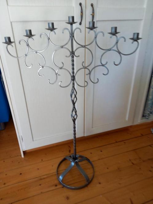 Zweedse smeedijzeren kaarsenstandaard, Huis en Inrichting, Woonaccessoires | Kandelaars en Kaarsen, Zo goed als nieuw, 75 cm of meer