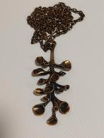 Vintage jaren 70 Hannu Ikonen bronzen ketting rendier mos, Sieraden, Tassen en Uiterlijk, Antieke sieraden, Ophalen of Verzenden