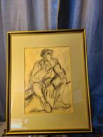 Johan Dijkstra (1896-1978) De rustende arbeider, Antiek en Kunst, Ophalen of Verzenden