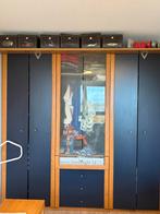 Pax kast IKEA - blauw met glas, Huis en Inrichting, Kasten | Kledingkasten, Ophalen, Gebruikt, 200 cm of meer, Met hangruimte