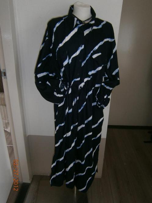 Luchtige blousejurk 100% katoen D. blauw/wit/lichtblauw, Kleding | Dames, Jurken, Zo goed als nieuw, Maat 46/48 (XL) of groter