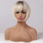 Korte Pruik Blond Met Bob Blonde Haren Haar Dames Vrouwen, Verzenden, Nieuw, Pruik of Haarverlenging