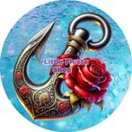 LF6466 icing frosting anker 20cm eetbare taart plaat print, Ophalen of Verzenden, Nieuw, Taarten, Versiering