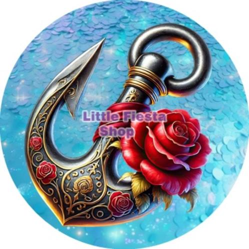 LF6466 icing frosting anker 20cm eetbare taart plaat print, Hobby en Vrije tijd, Taarten en Cupcakes maken, Nieuw, Versiering