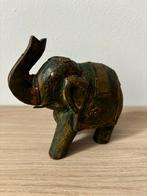 Houten olifant messing details, Antiek en Kunst, Ophalen of Verzenden