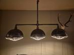 Industriële hanglamp met 3 lampen, Huis en Inrichting, Lampen | Hanglampen, Gebruikt, 50 tot 75 cm, Ophalen of Verzenden, Metaal