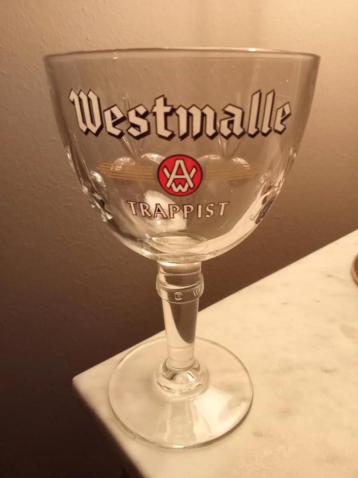 4 Westmalle Trappist bierglazen – 33cl, Verzamelen, Biermerken, Zo goed als nieuw, Glas of Glazen, Overige merken, Ophalen of Verzenden