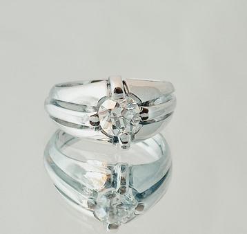 Artdeco platinum ring.et diamant 0,75kt F/VS1 beschikbaar voor biedingen