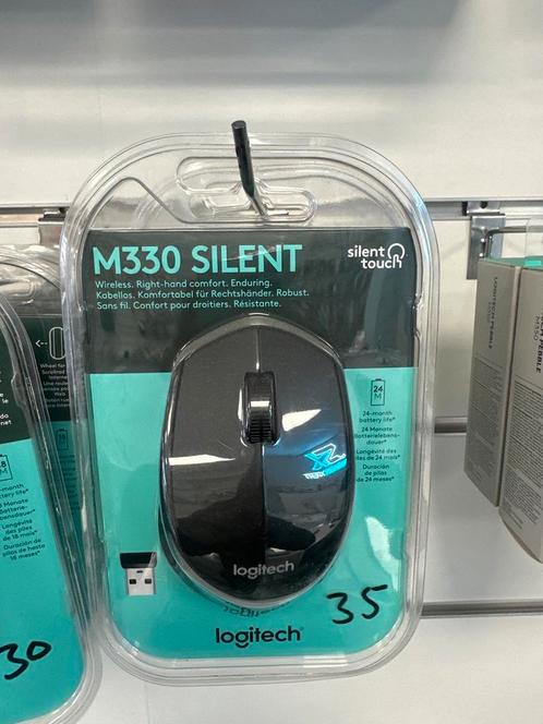 Logitech M330 Silent Touch Muis - Draadloos, Computers en Software, Muizen, Nieuw, Muis, Rechtshandig, Draadloos, Ophalen of Verzenden
