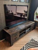 TV-meubel massief teakhout donker gebeitst 180x55x50 (BxHxD), Ophalen, Gebruikt, 150 tot 200 cm, Teakhout