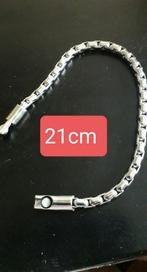 Lucardi. Stalen Heren armband met magneet sluiting 21cm, Sieraden, Tassen en Uiterlijk, Armbanden, Ophalen of Verzenden, Nieuw