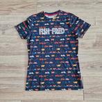 A Fish Named Fred t shirt maat S.  Donkerblauw/ print, Ophalen of Verzenden, Zo goed als nieuw, A fish named Fred, Maat 48/50 (M)