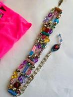 OTAZU chokerketting zeeblauw lila kleur EYECATCHING., Sieraden, Tassen en Uiterlijk, Overige materialen, Overige kleuren, Verzenden